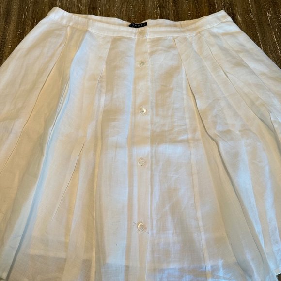 Theory White Linen Skirt - Picture 5 of 6